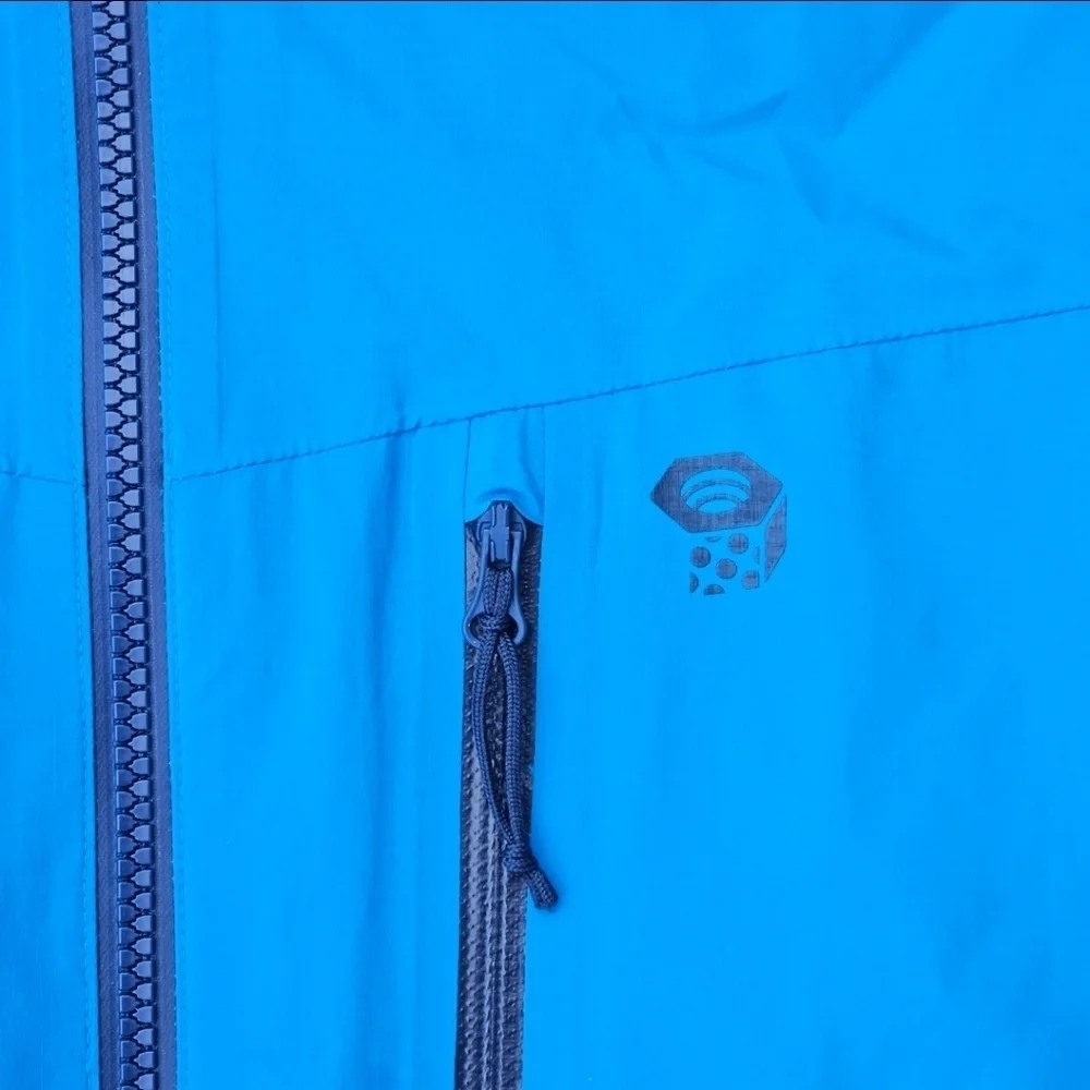 Mountain Hardwear ThunderShadow Jacket Blue Zip Up Coat Mens Size Medium
